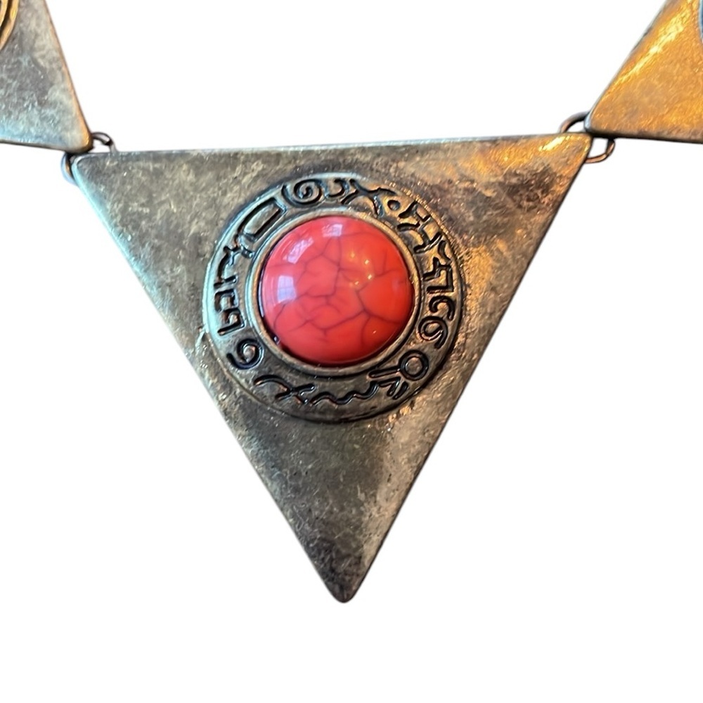 Triangle Shape Rustic Necklace - Picture 2 of 4